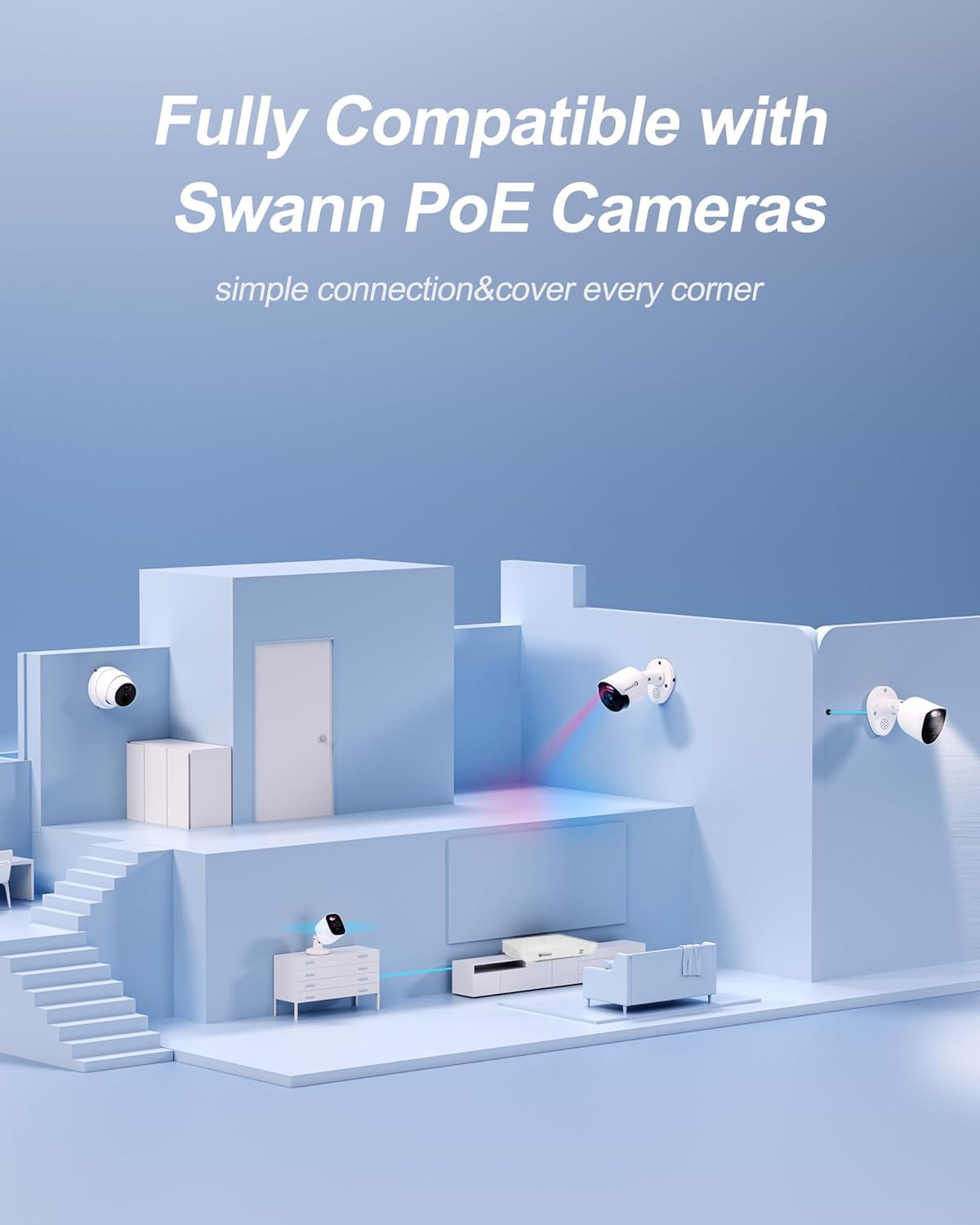 Swann NVR8-8580RN 4K HD 防犯カメラ レコーダー セット Swann NVR CCTV Recorder Digital IP NVR8 8580 8 Channel